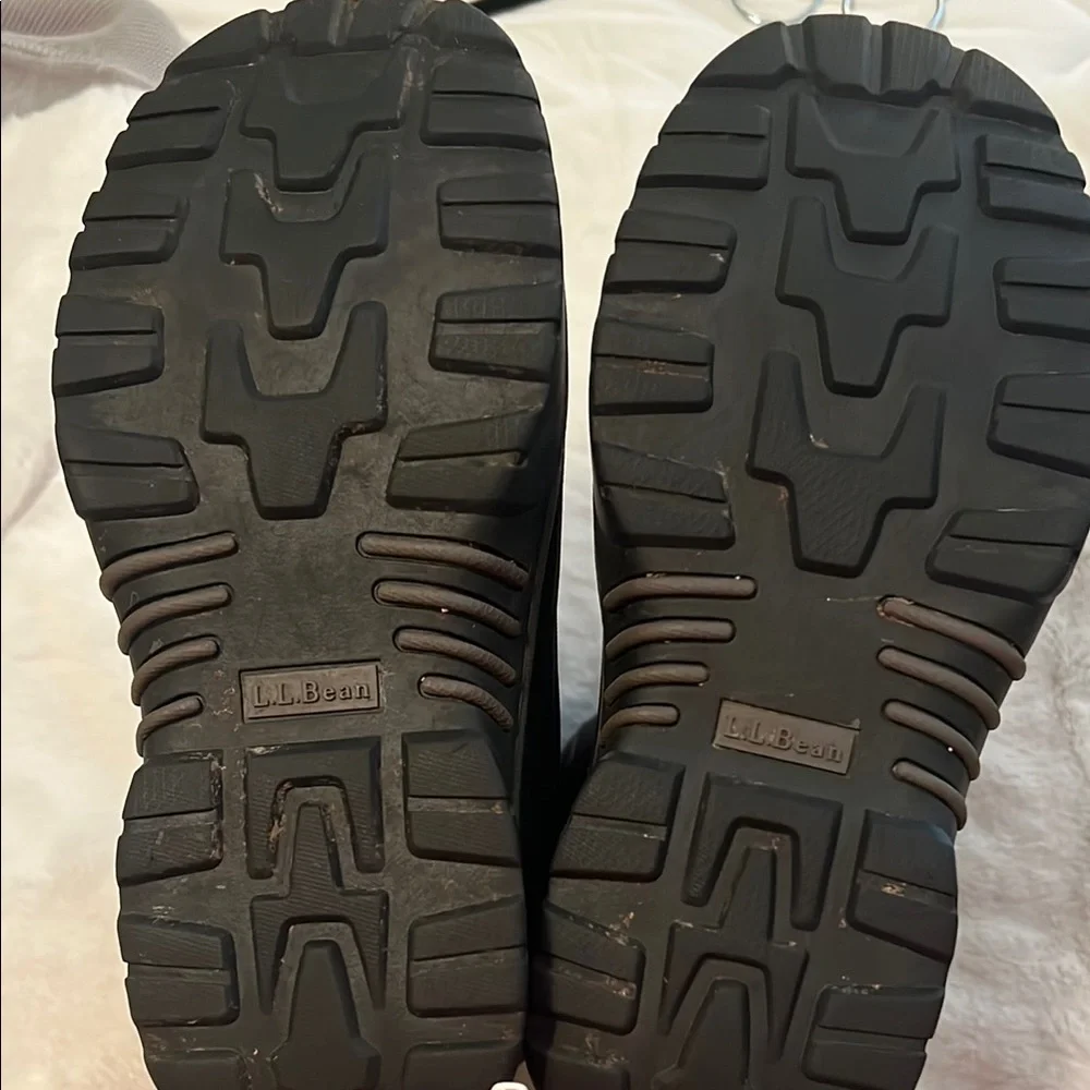 L.L. Bean Black and Gray Rain & Snow Boots with Durable Traction